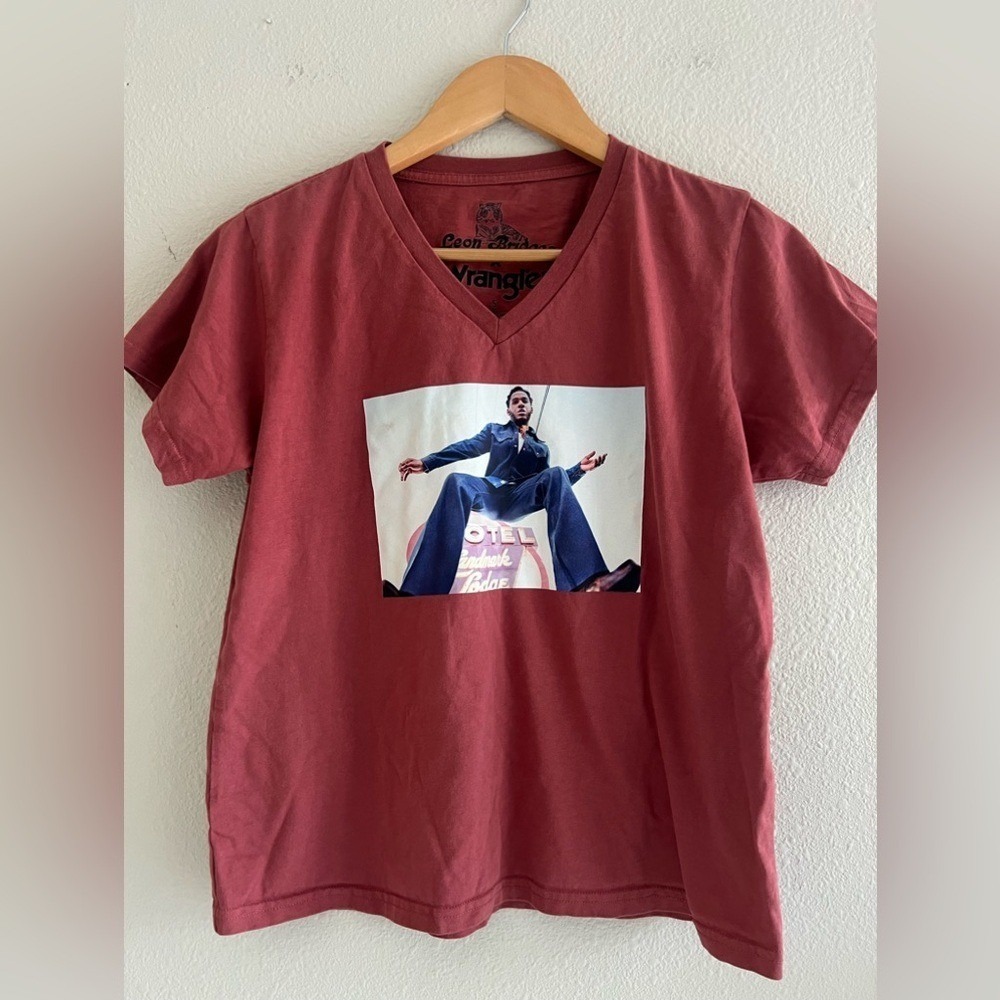 Wrangler x Leon Bridges Graphic Top Size Small Cotton Short Sleeve Streetwear